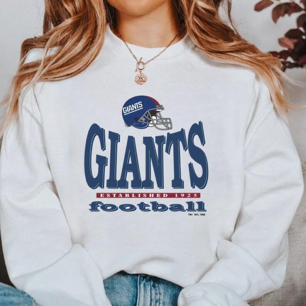 White Sweatshirt, 1998 New York Giants Nfl Unisex Sweater